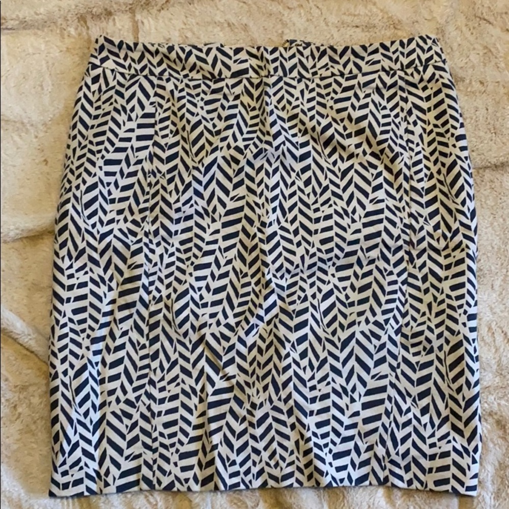 Khaki and blue mini skirt